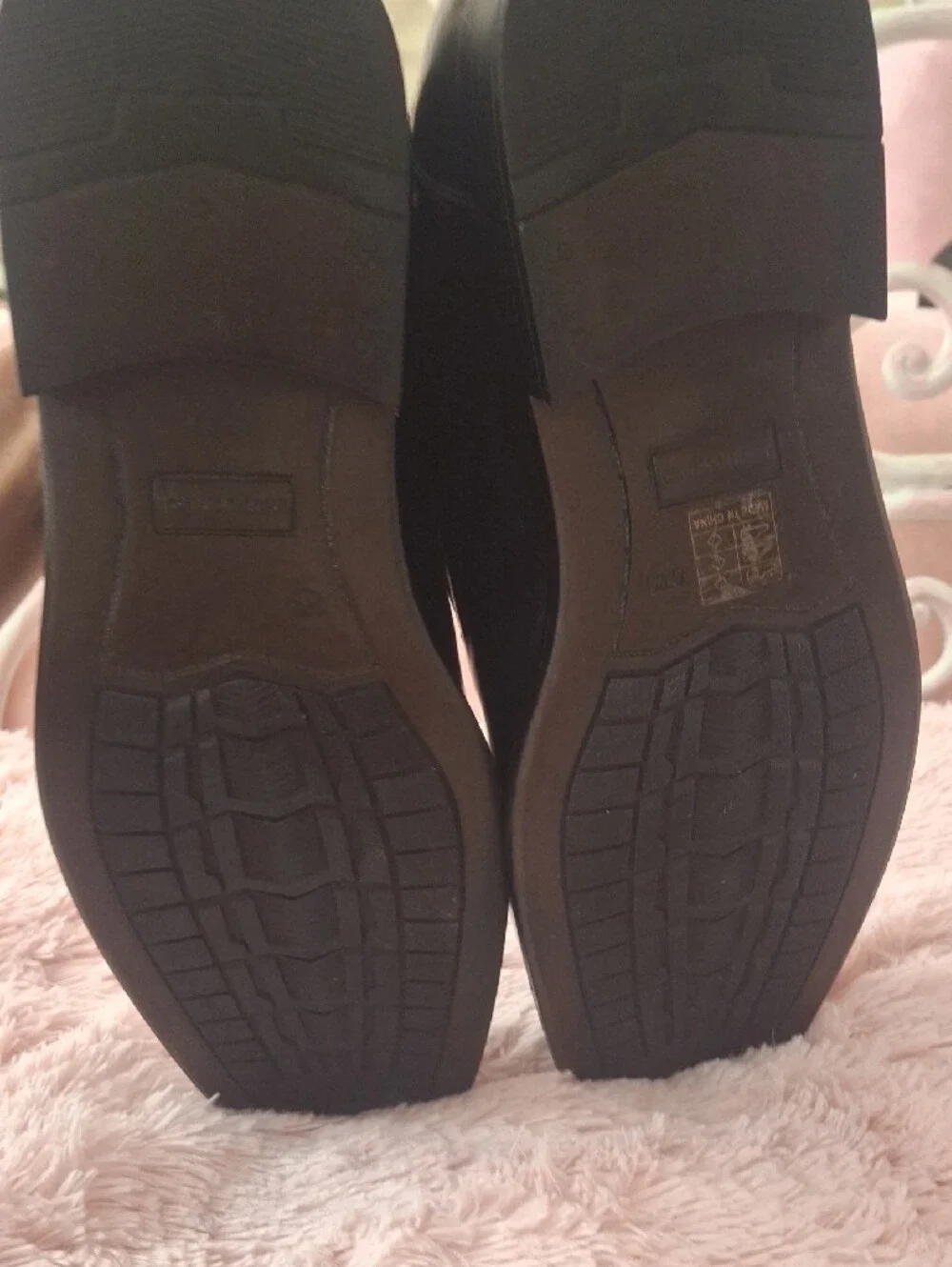 BRUNO MARC Men's Black Slip-On Dress Shoes NWOB 14W